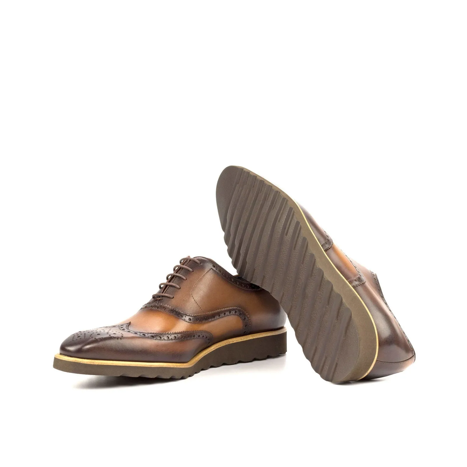 Full Brogue-Painted Calf, Brown