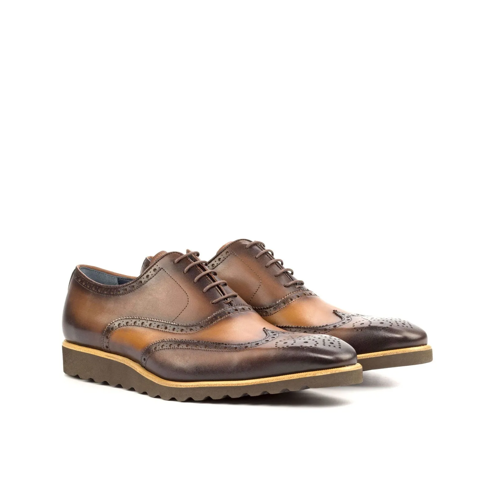 Full Brogue-Painted Calf, Brown