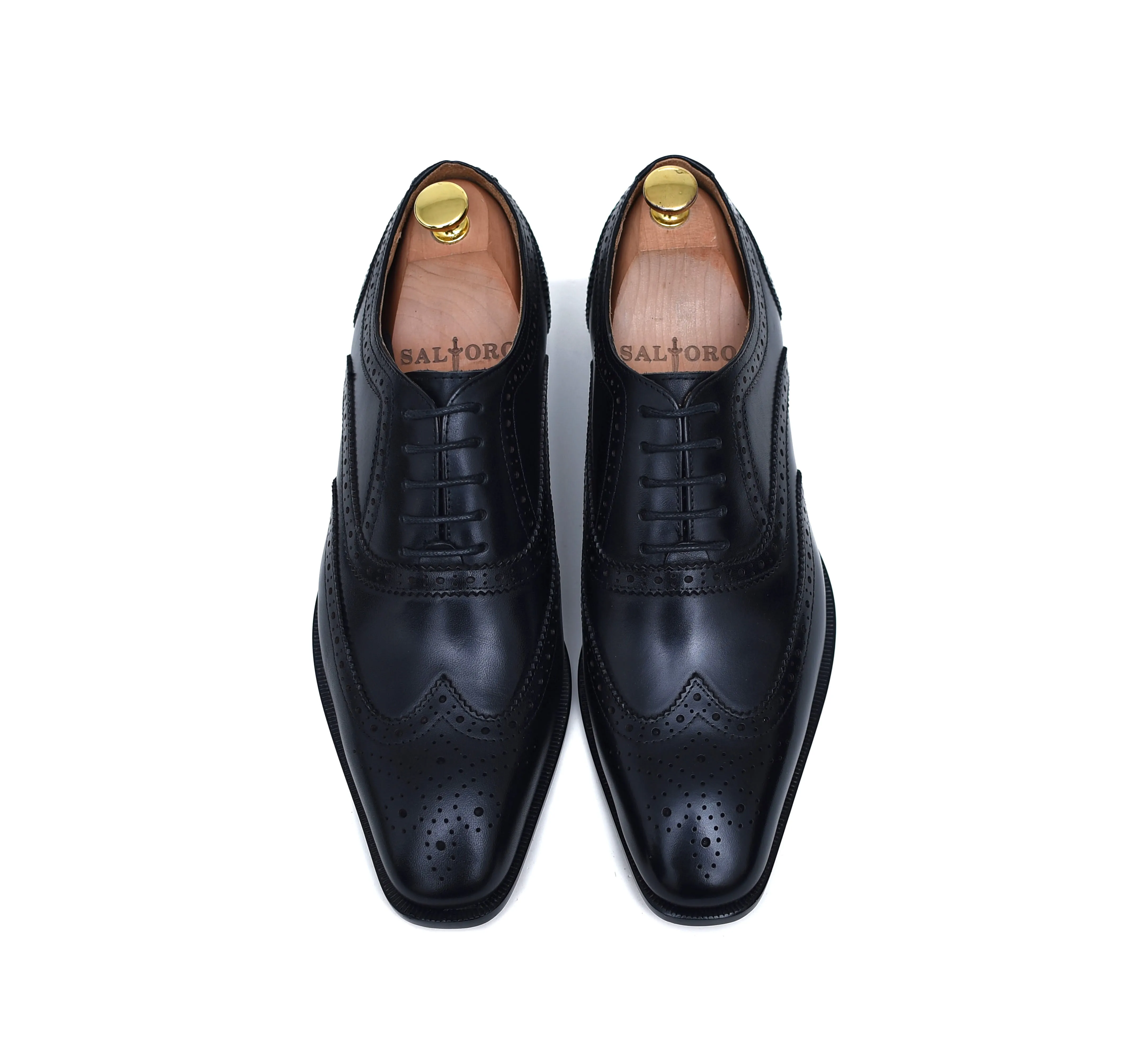 Lincoln - Black Calf Brogue Shoes