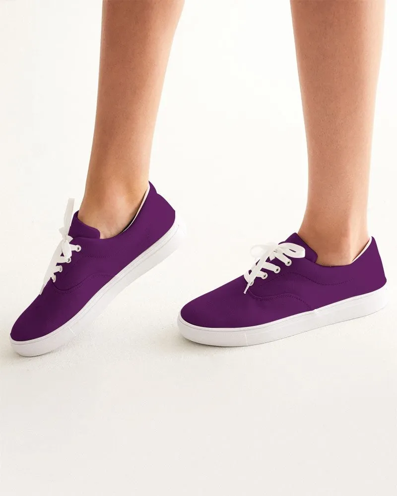Medium Dark Purple Women's Canvas Sneakers | Women's | Medium Dark Pure Purple | C50M100Y0K60