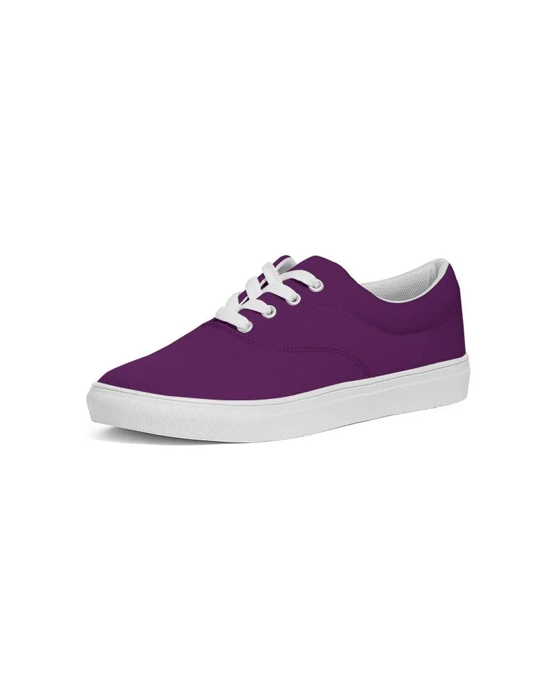 Medium Dark Purple Women's Canvas Sneakers | Women's | Medium Dark Pure Purple | C50M100Y0K60
