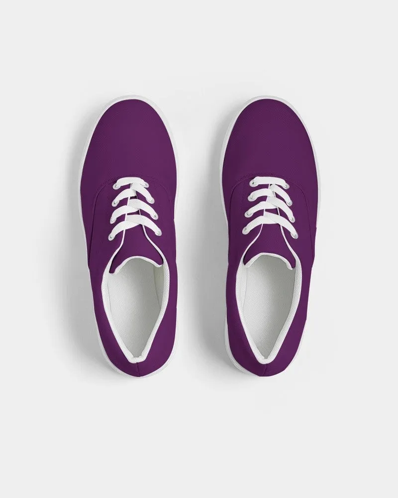 Medium Dark Purple Women's Canvas Sneakers | Women's | Medium Dark Pure Purple | C50M100Y0K60