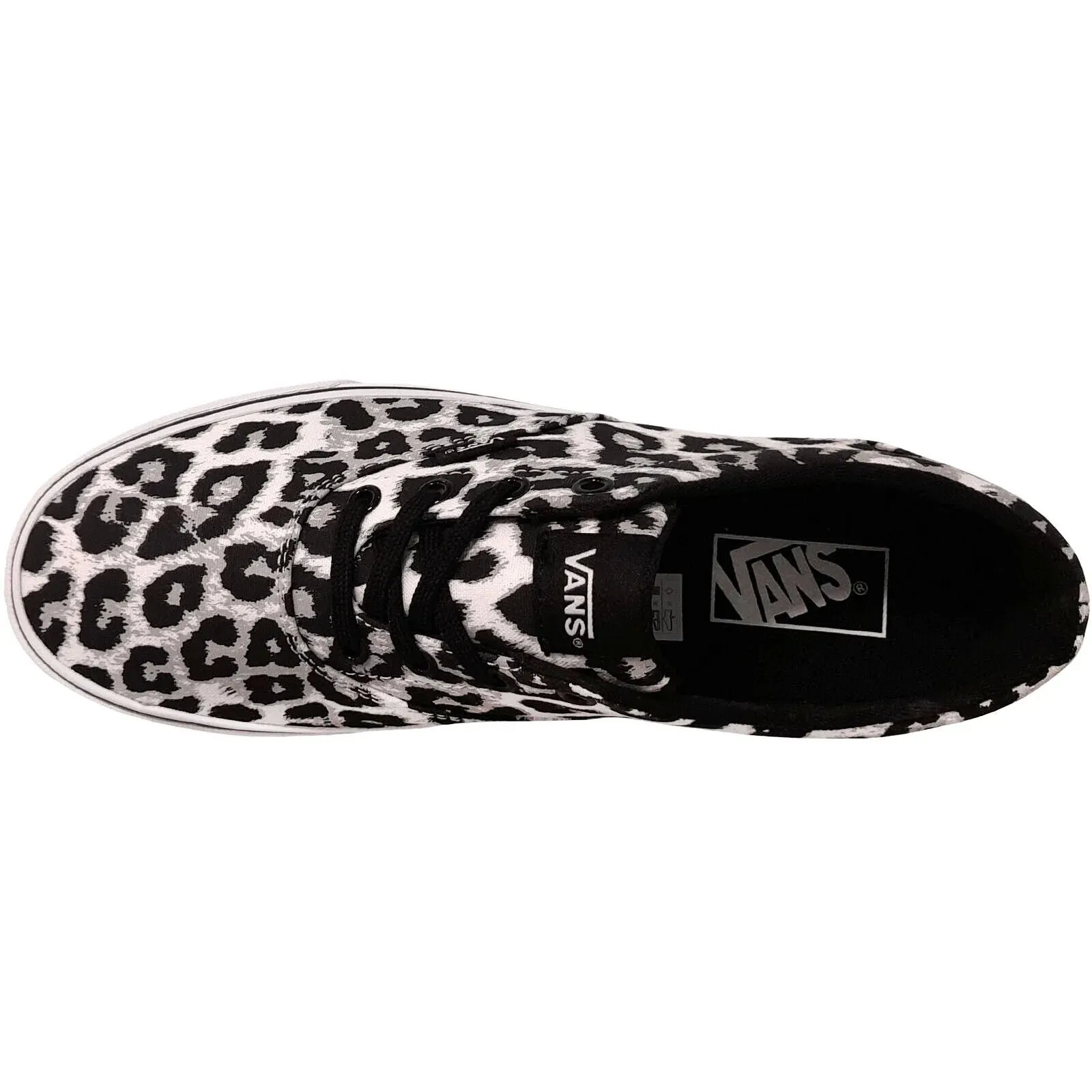 Vans Doheny VN0A3MVZA7M1 Women's Black/White Snow Leopard Skateboard Shoes C1772